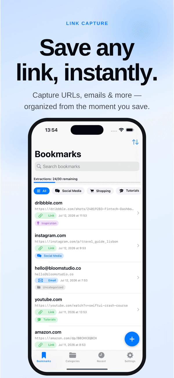 Save any link, instantly