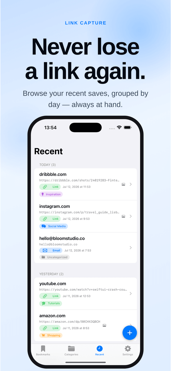 Never lose a link again