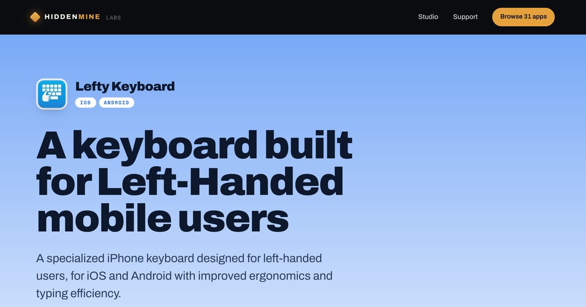 Lefty Keyboard