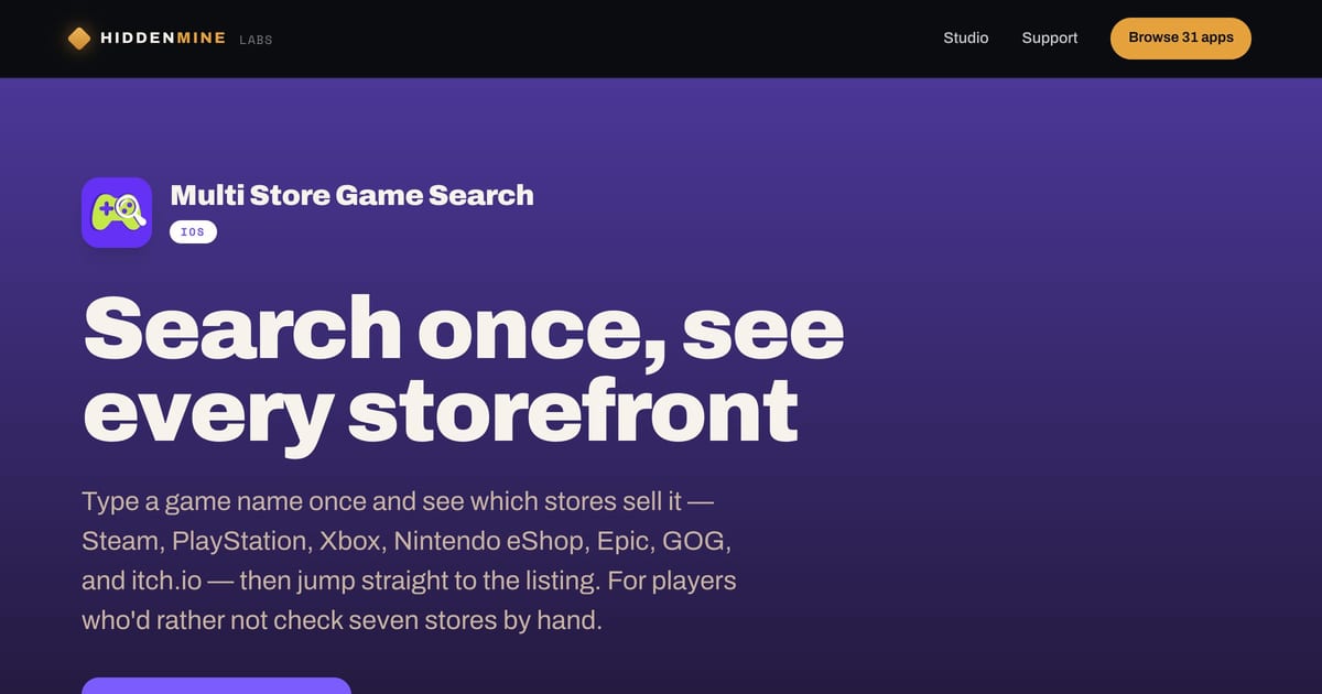 Multi Store Game Search